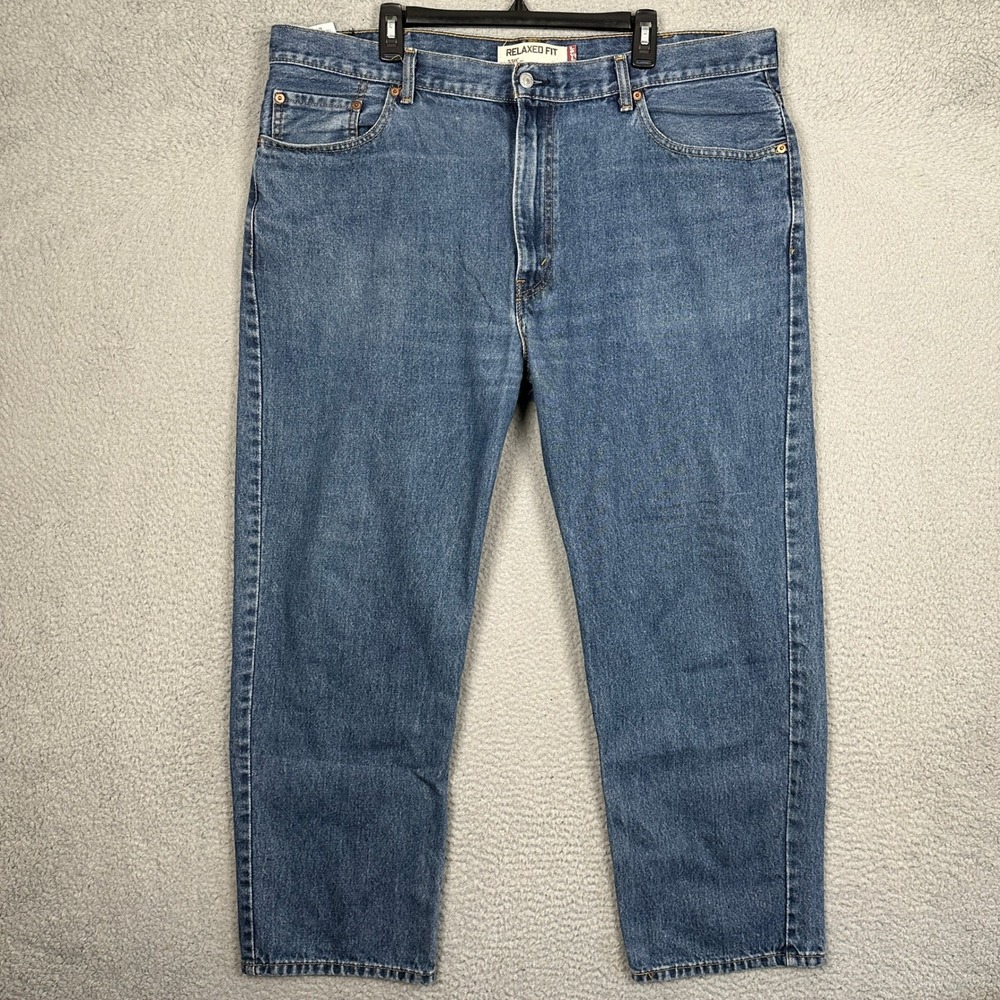 Levis 550 Jeans Mens 42X30 Relaxed Fit Blue Tapered Denim Red Tab Workwear EUC